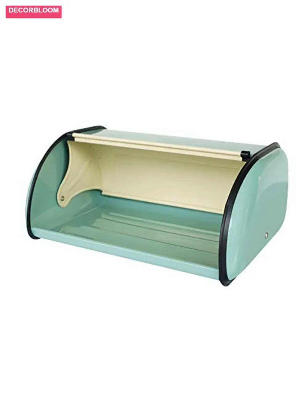 Metal Roll Top Bread Box Vintage Counter Kitchen Storage